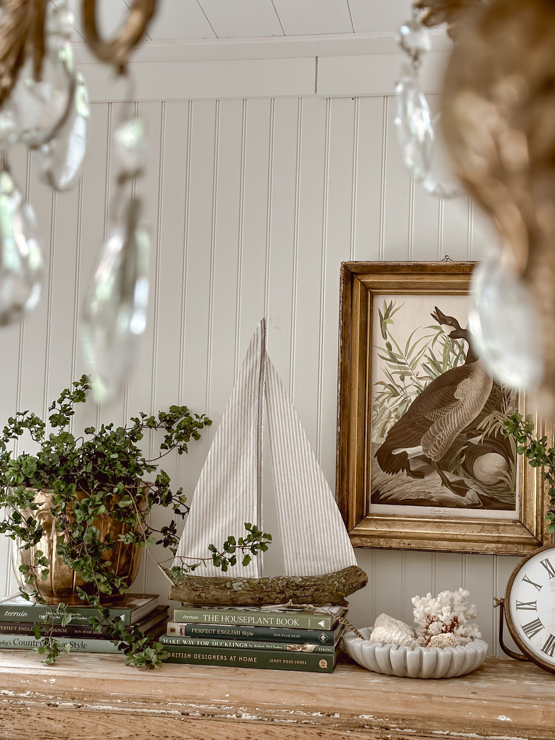 DIY Stick & Fabric Sailboat Décor
