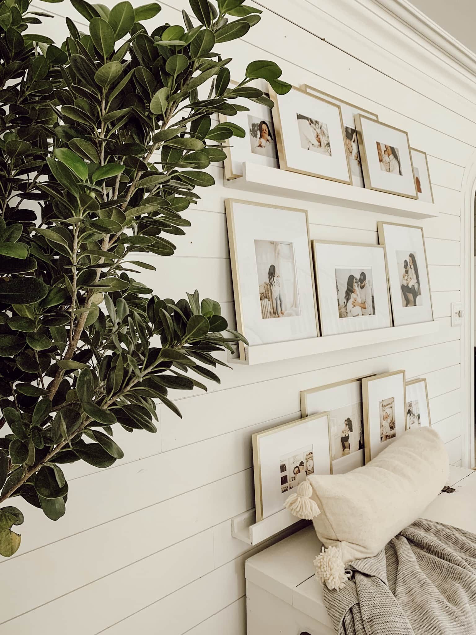 DIY Picture Ledge Gallery Wall