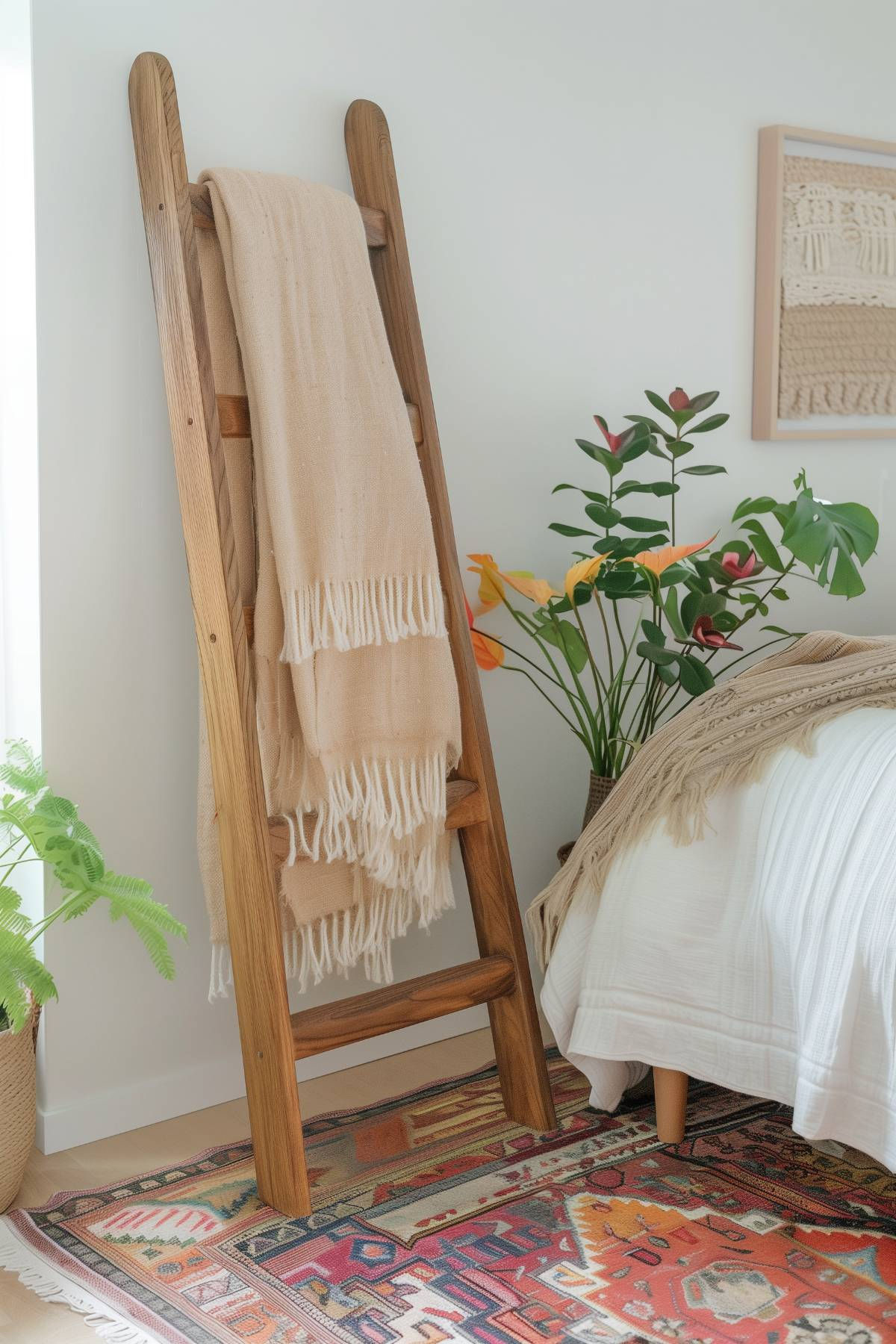 30 Chic Blanket Ladder Ideas to Style Your Room
