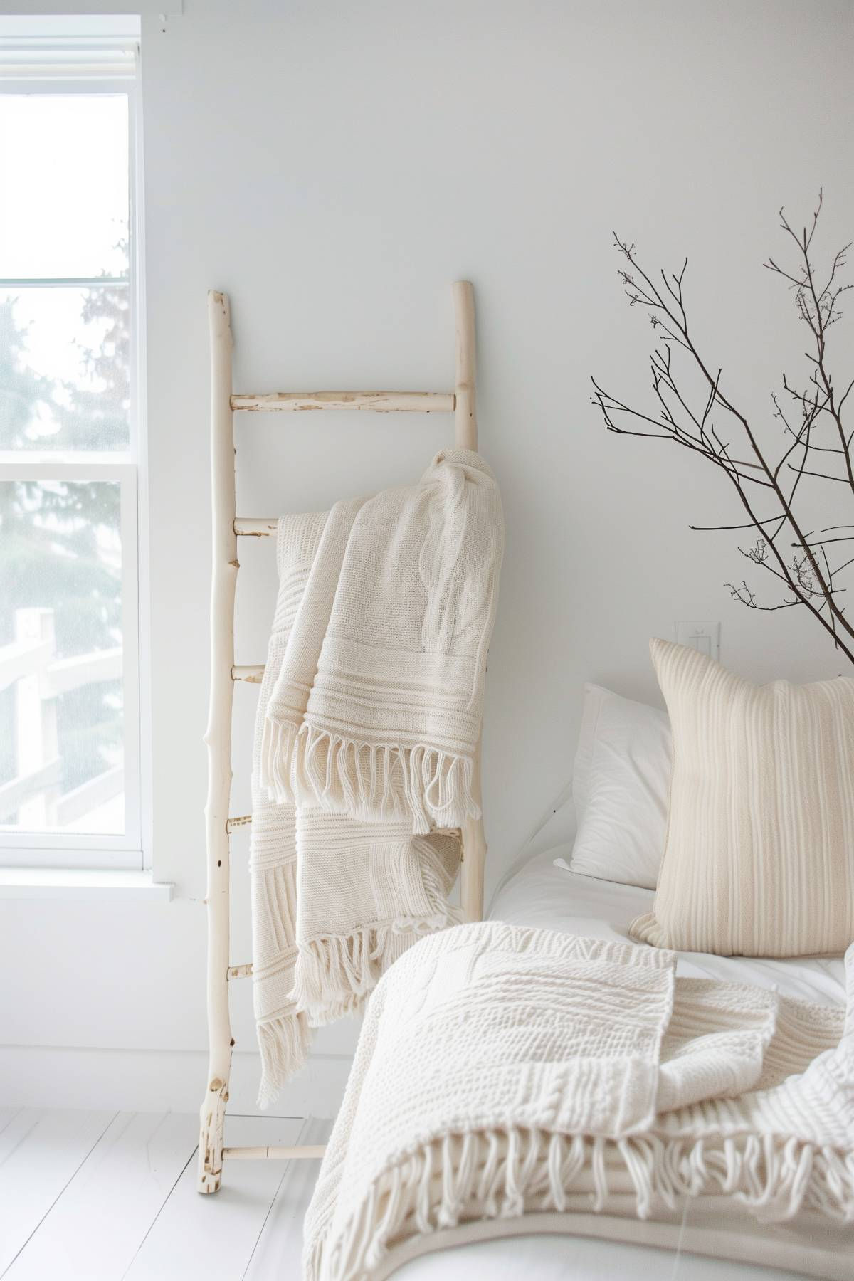 30 Modern Blanket Ladder Designs for Minimalist Decor