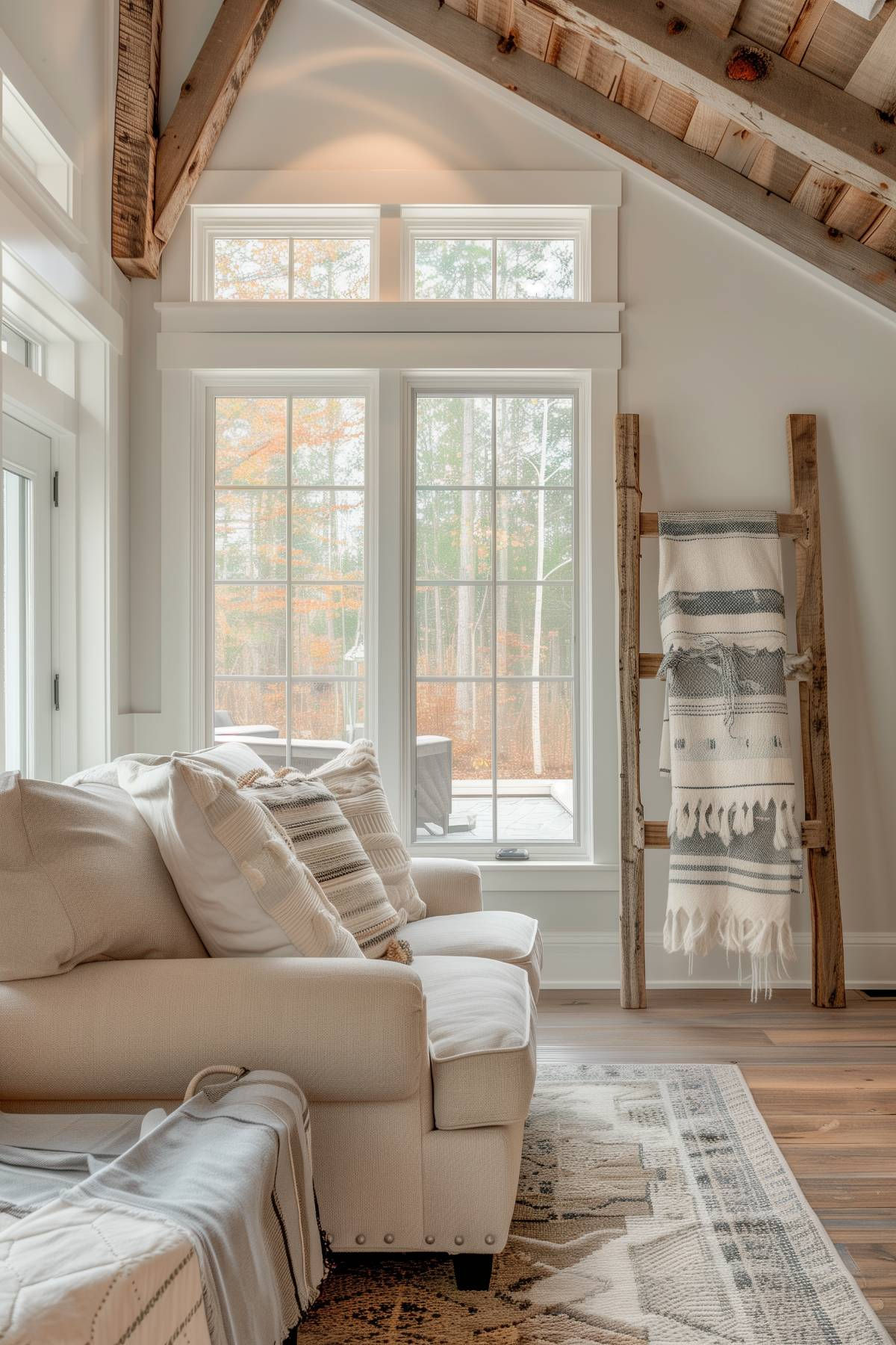 30 Rustic Blanket Ladder Inspiration for a Cozy Home