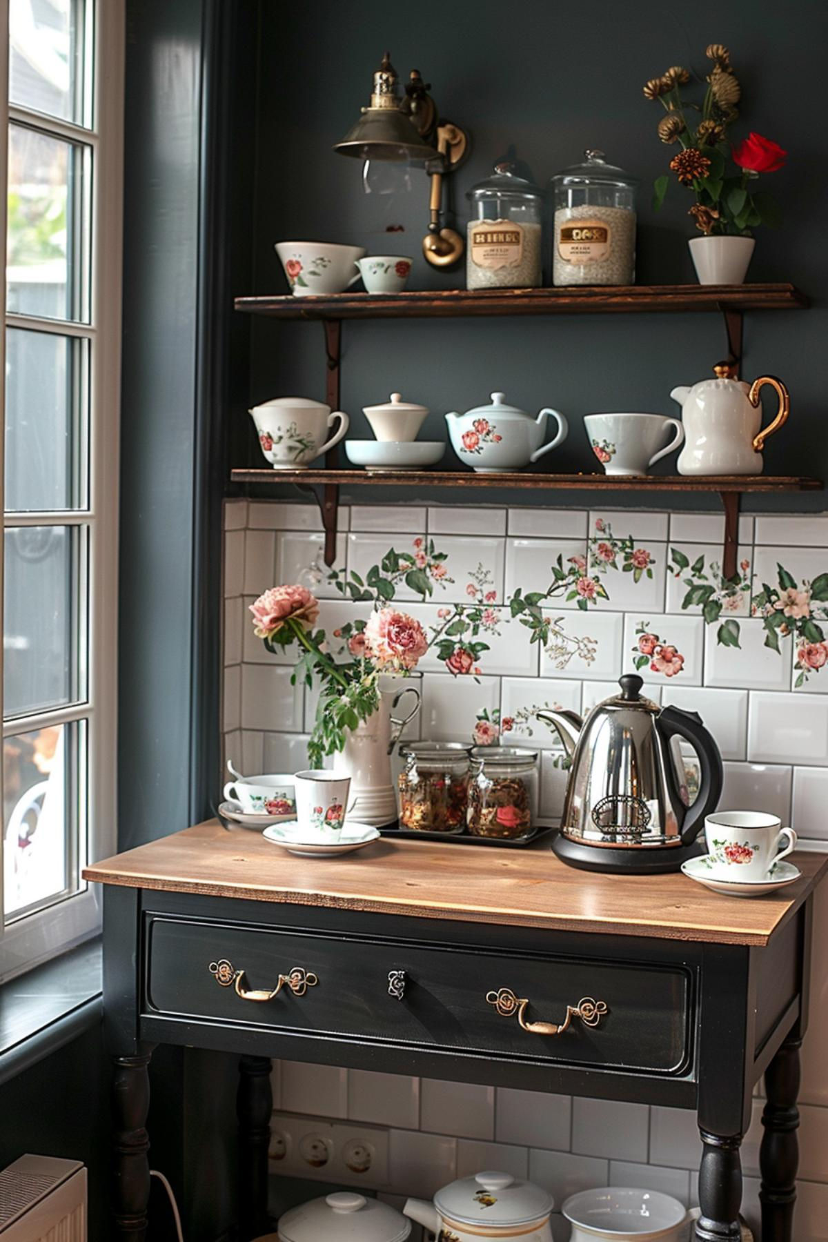 35 Cute Tea Station Ideas for a Charming Corner