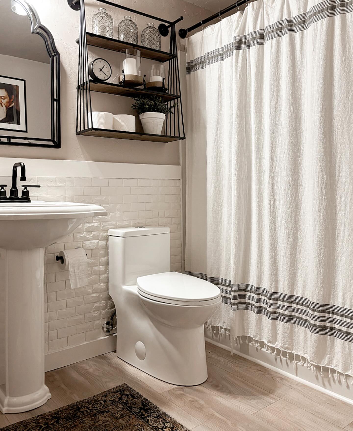 It took us longer than expected to get our basement bathroom done but it’s final…