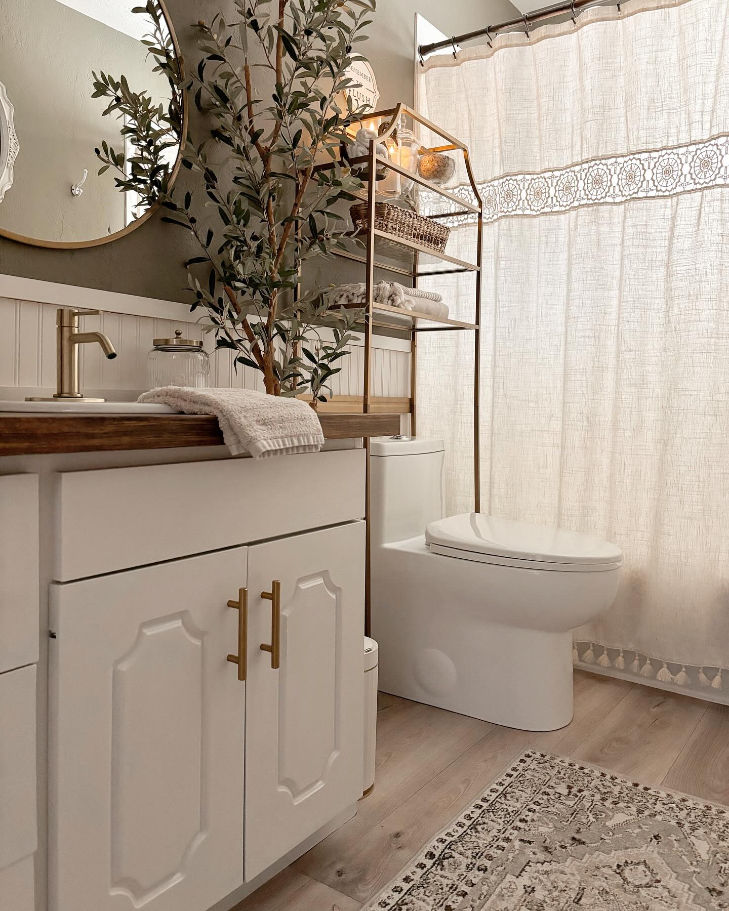 Hey friends!! We recently updated the toilet in our basement bathroom and we lov…