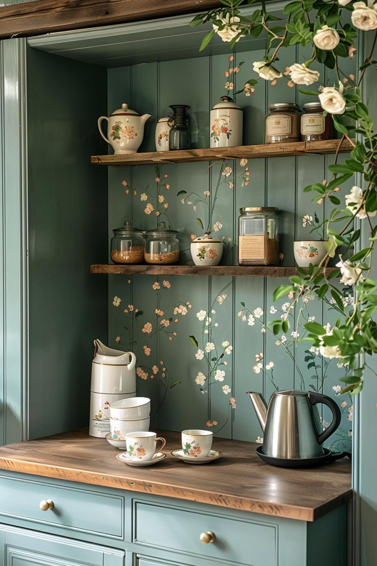 35 Cute Tea Station Ideas for a Lovely Nook