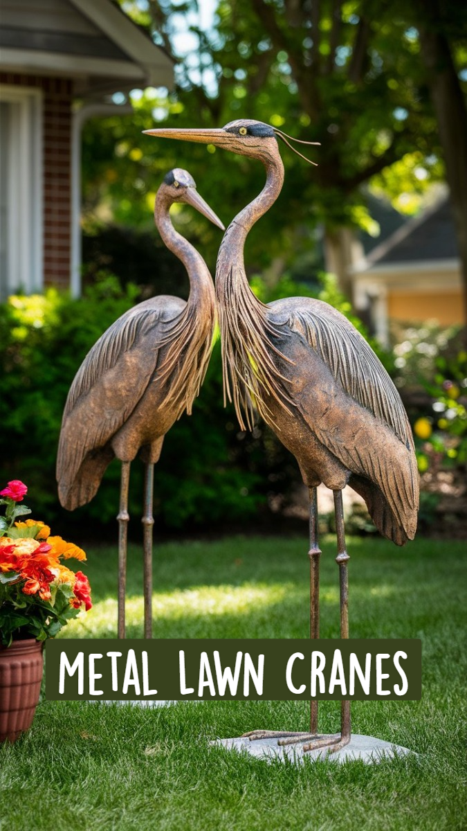 Metal Lawn Cranes