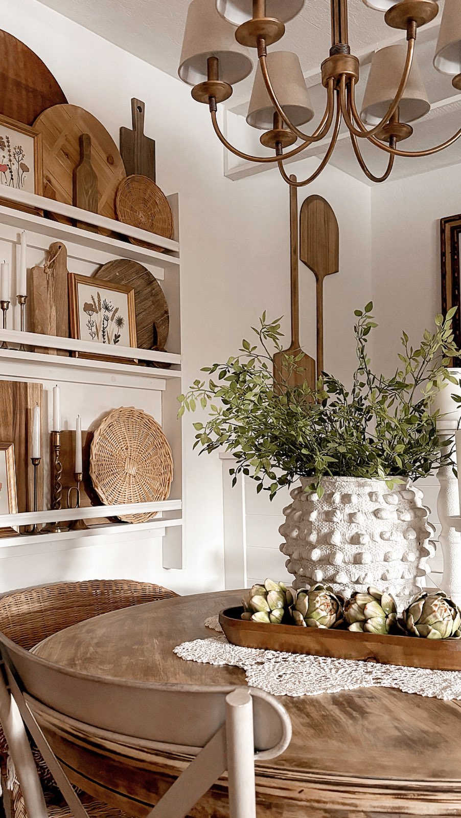 I restyled my hutch and cutting board wall today. I’ve also been doing a lot of …