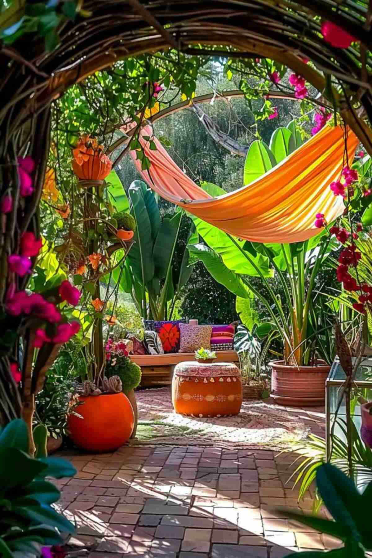 40 Fun and Chic Boho Garden Inspirations