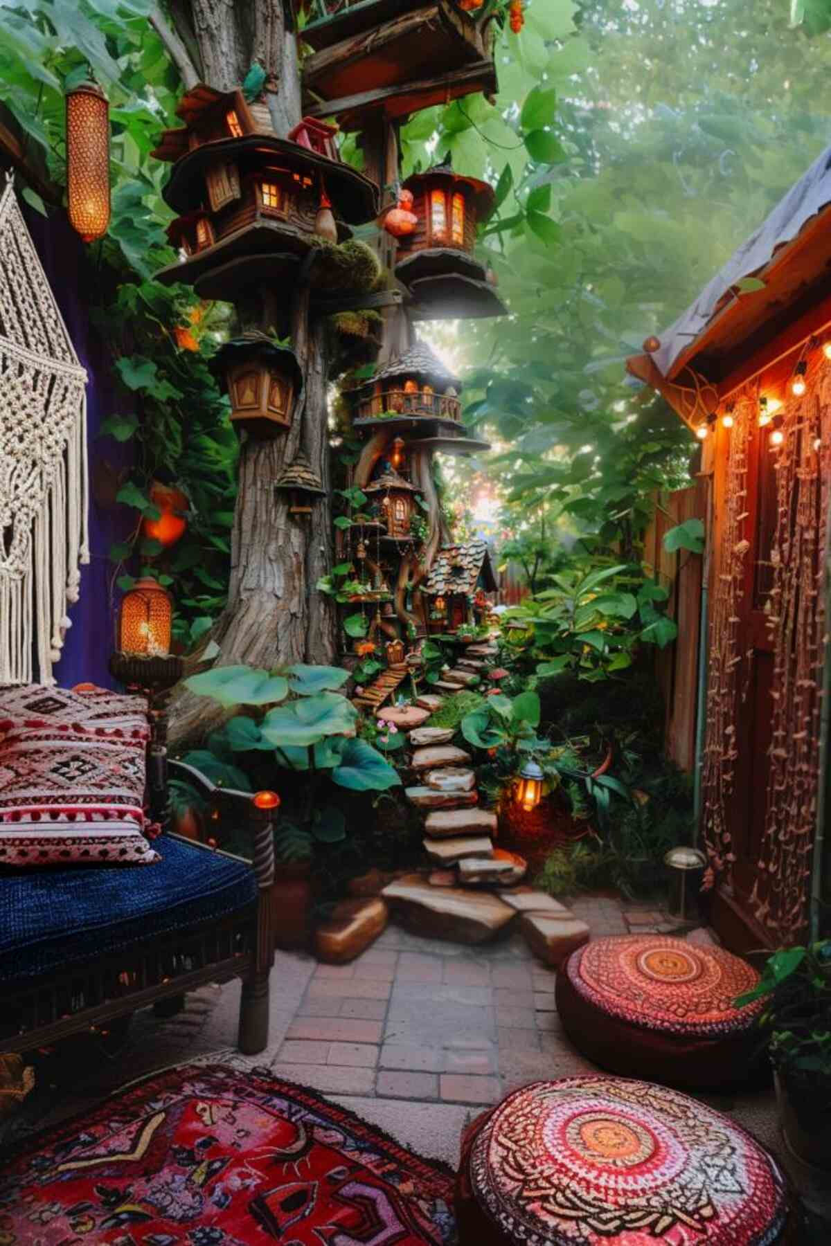 40 Boho Garden Designs for a Whimsical Outdoor Space