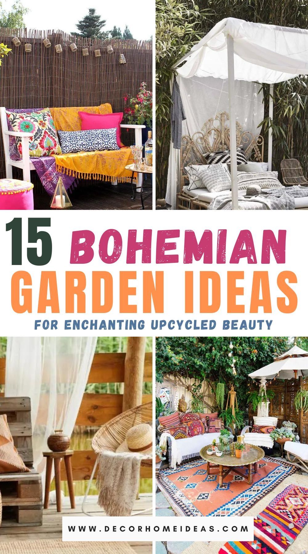 15 Captivating Bohemian Garden Ideas for Enchanting Upcycled Beauty
