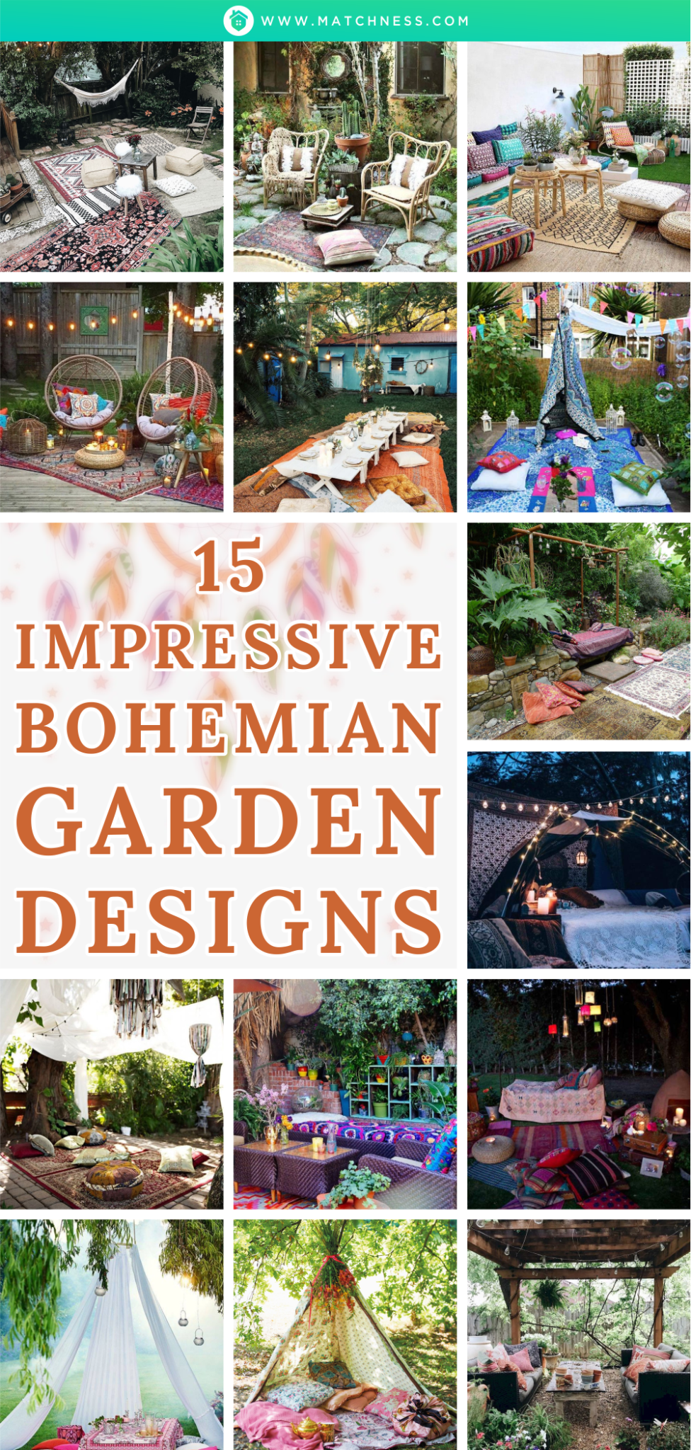 15 Impressive Bohemian Garden Designs – Matchness.com
