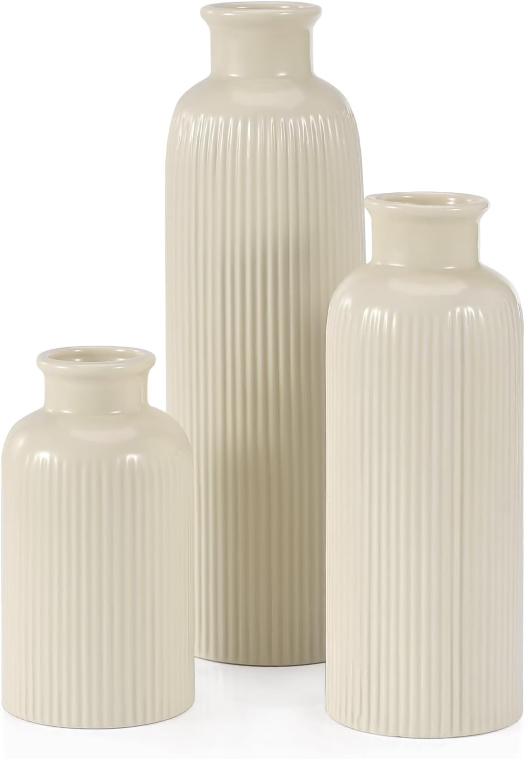 🏠 Today’s Farmhouse Décor Find: Beige Ceramic Vases