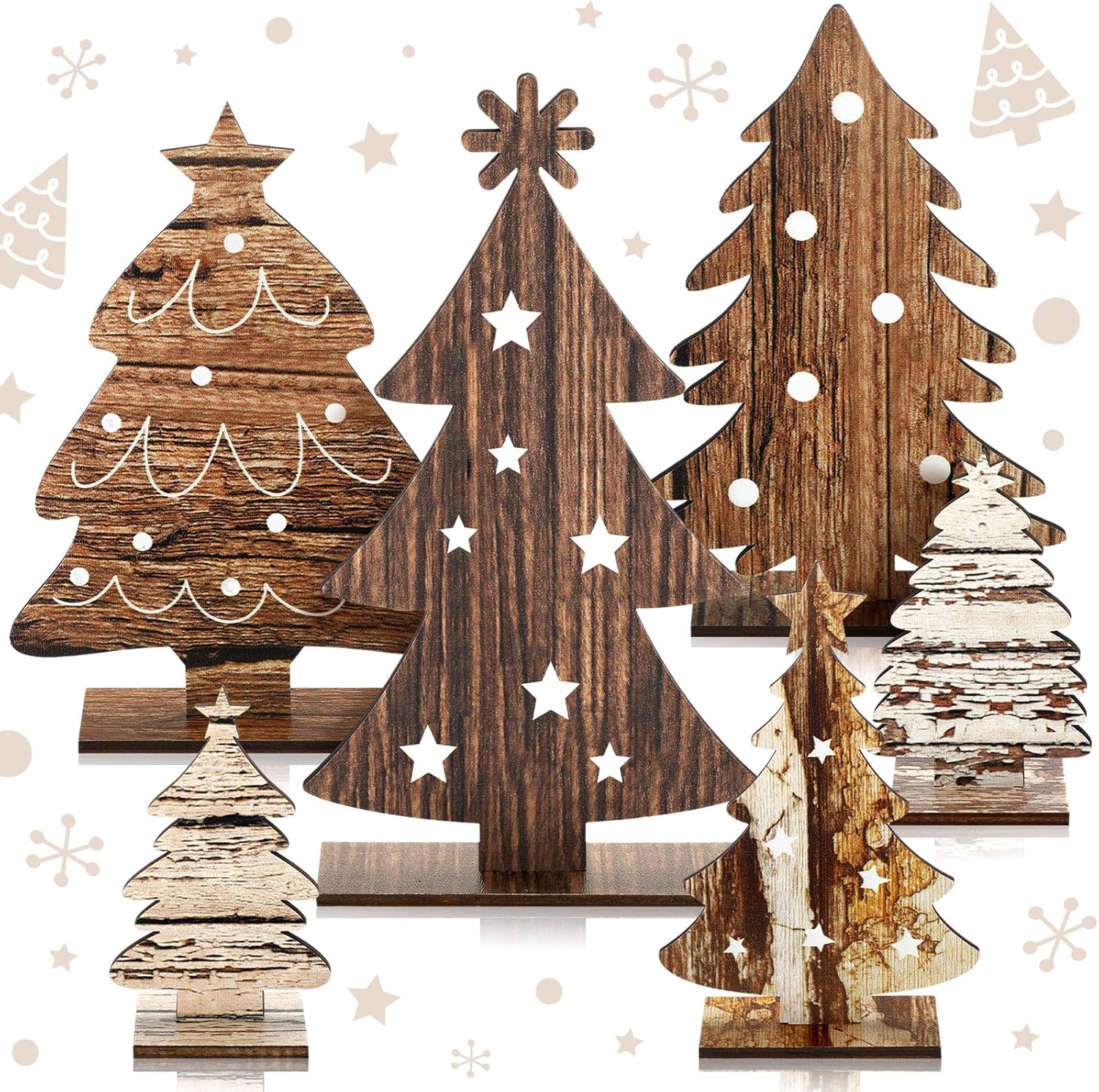 🏠 Today’s Farmhouse Décor Find: Wooden Christmas Trees