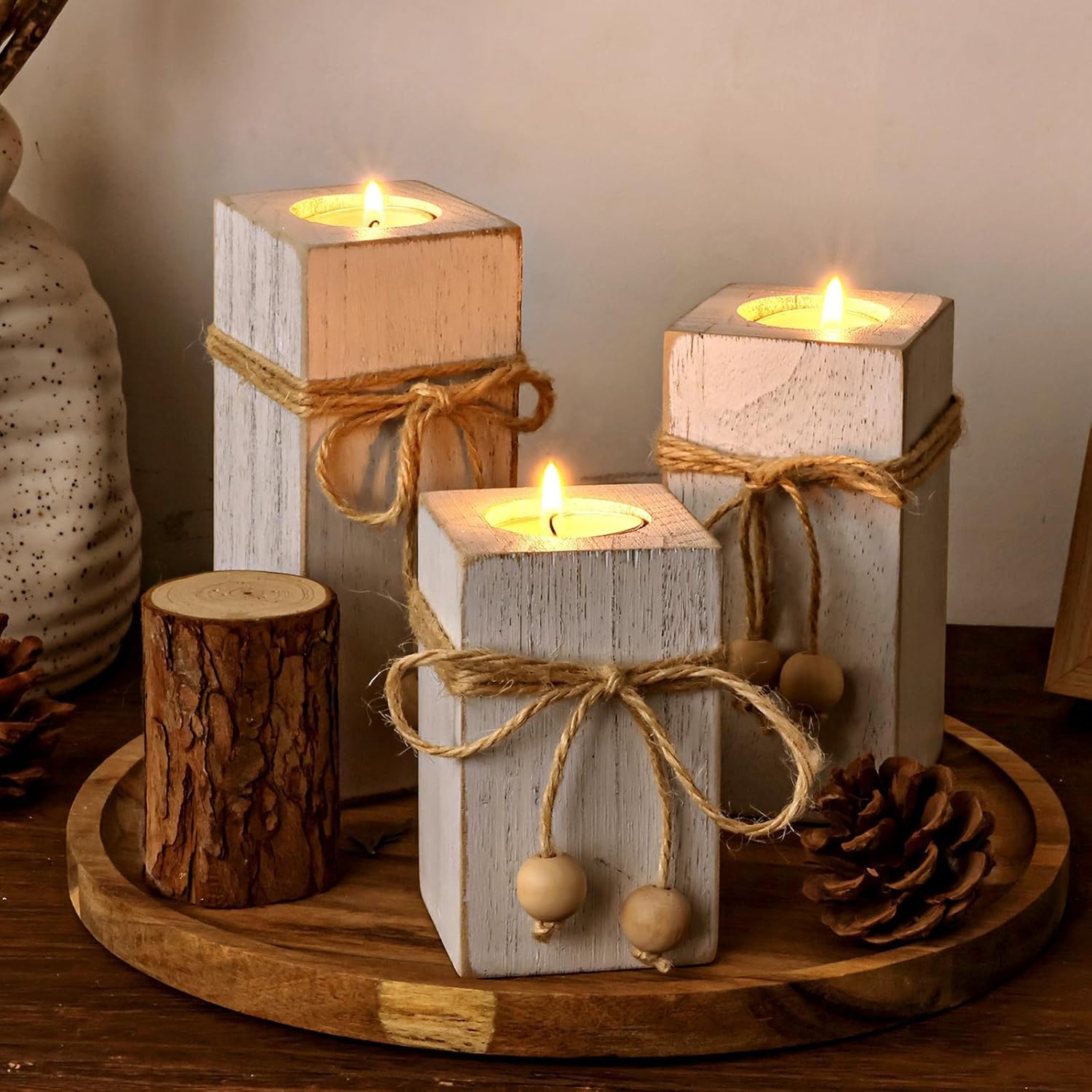 🏠 Today’s Farmhouse Décor Find: Rustic Flameless Candles