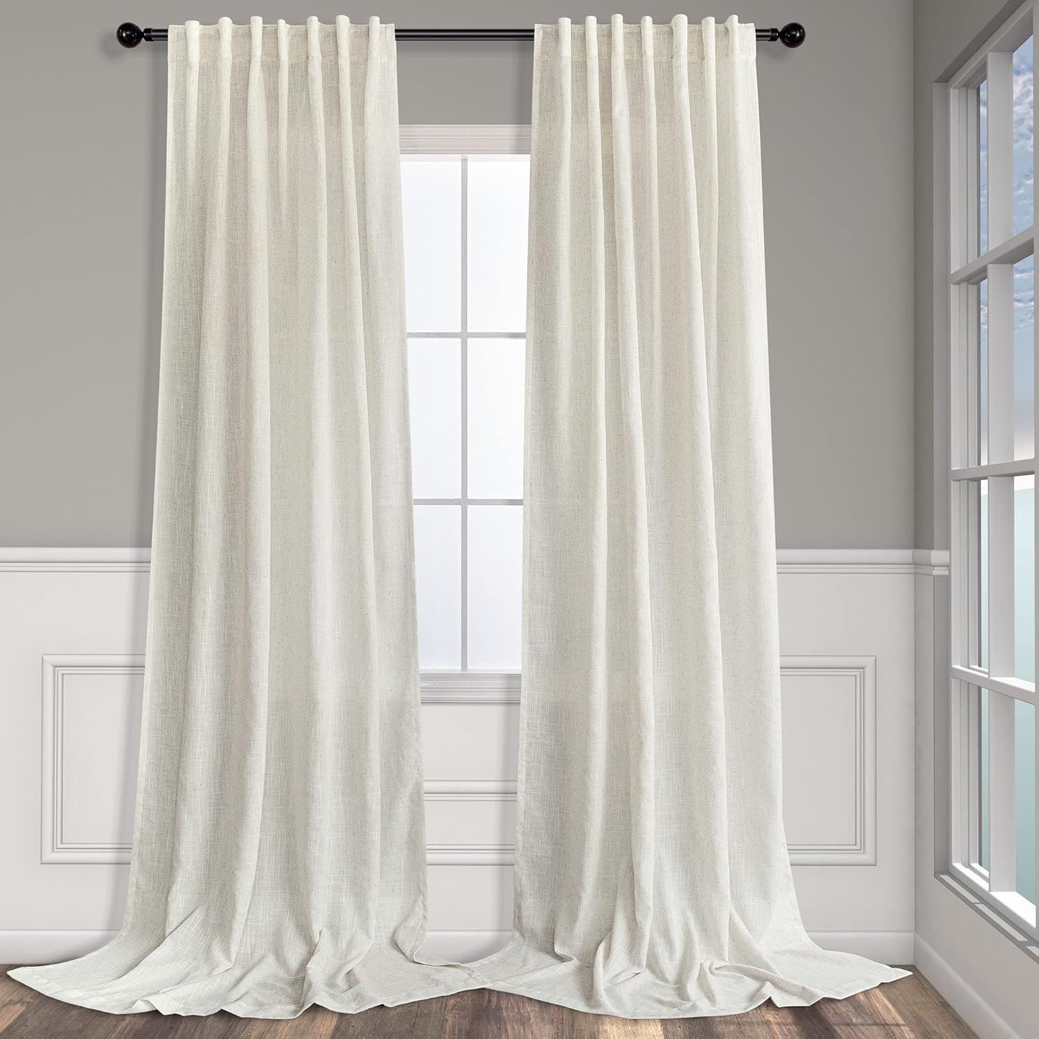 🏠 Today’s Farmhouse Décor Find: Linen Back Tab Curtains