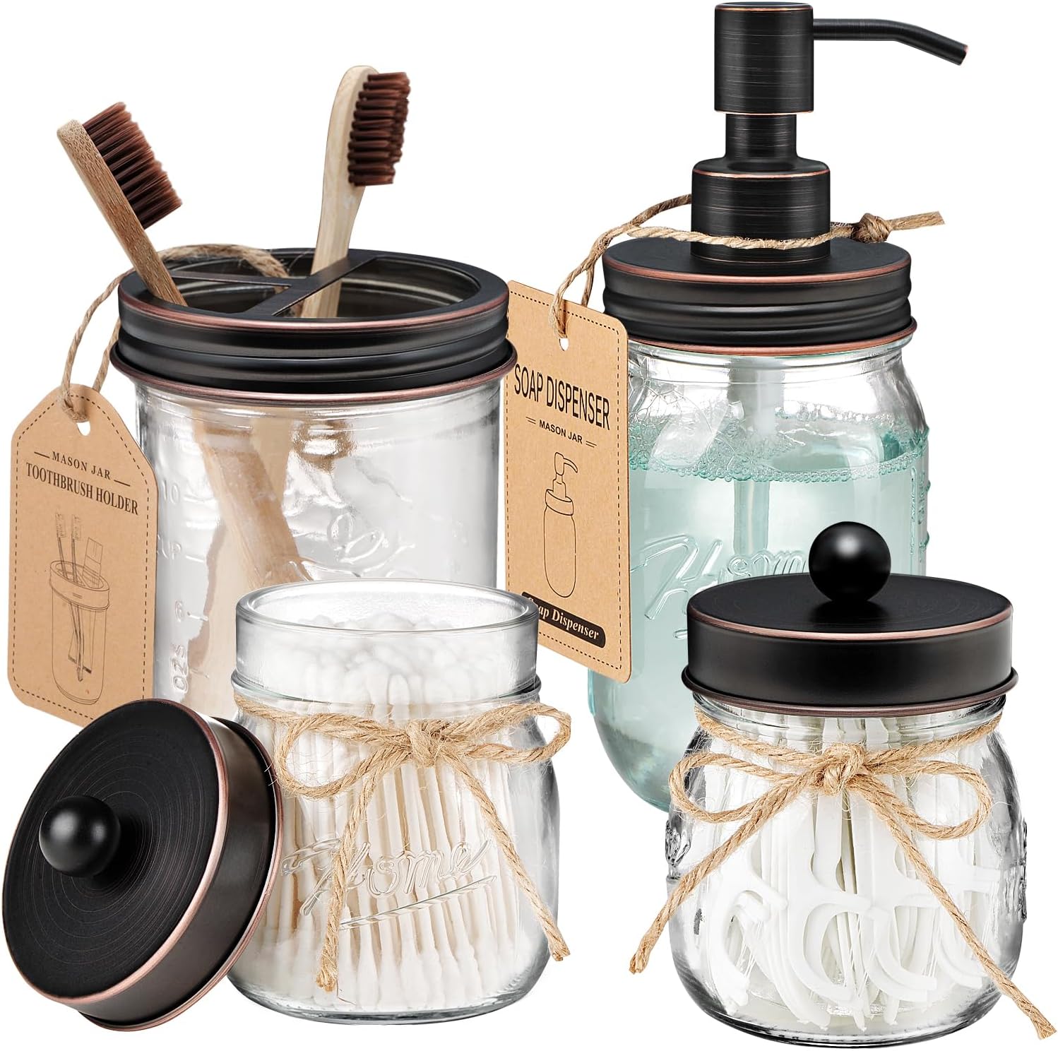 🏠 Today’s Farmhouse Décor Find: Mason Jar Bathroom Decor
