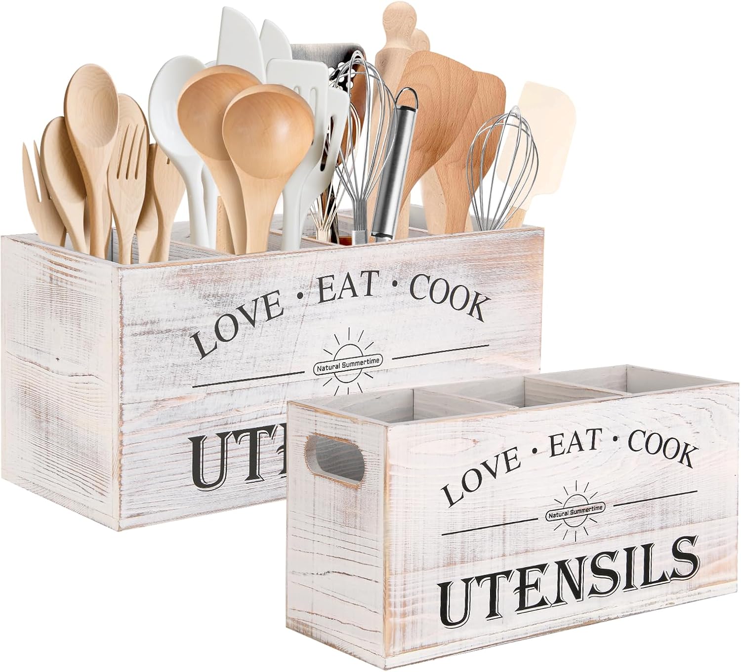 🏠 Today’s Farmhouse Décor Find: Wooden Utensil Holder
